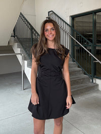 Side Panel Ruched Mini Dress