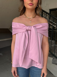 Bardot Bow Top - Lilac