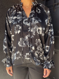Satin Floral Blouse
