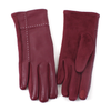Faux Leather Gloves: Wine