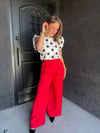 Polka Dot Ruffle Sleeve Top