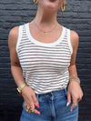 Z Supply The Perfect Striped Tank - Sandalwood