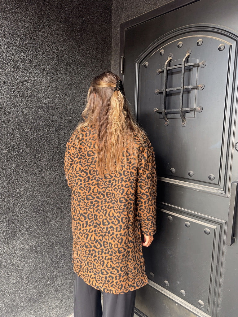 Sadie & Sage Animal Instinct Leopard Coat