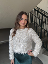 Lucy Paris Erna Fuzzy Sweater Top