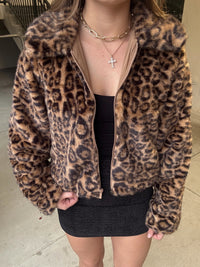 Cheetah Zip Up Jacket