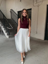 Lucy Paris Sharlene Pleated Tulle Skirt