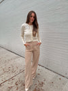 Lucy Paris Diana Wide Leg Pant - Tan