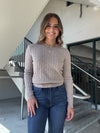 Basic Cable Sweater - Taupe