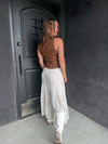 Smocked High Waisted Skirt - Dove