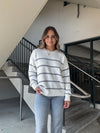 Z Supply Boyfriend Striped Sweater - White