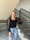 Classic Organza Sleeve Top