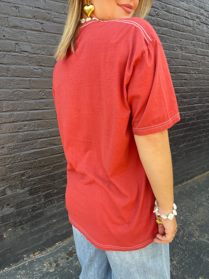 Project Social T Sherry Cabernet Relaxed Tee