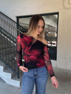 One Shoulder Floral Top