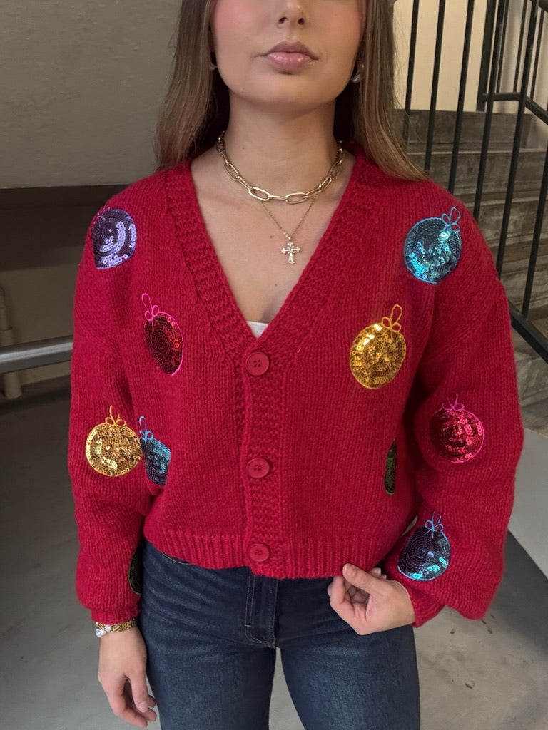 Ornament Sweater - Red