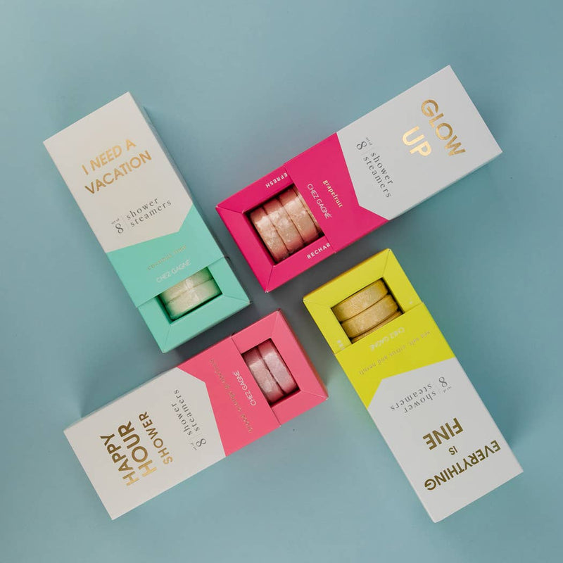 Happy Hour Shower - Aromatherapy Shower Steamers - Blood Orange Grapefruit - Set of 8