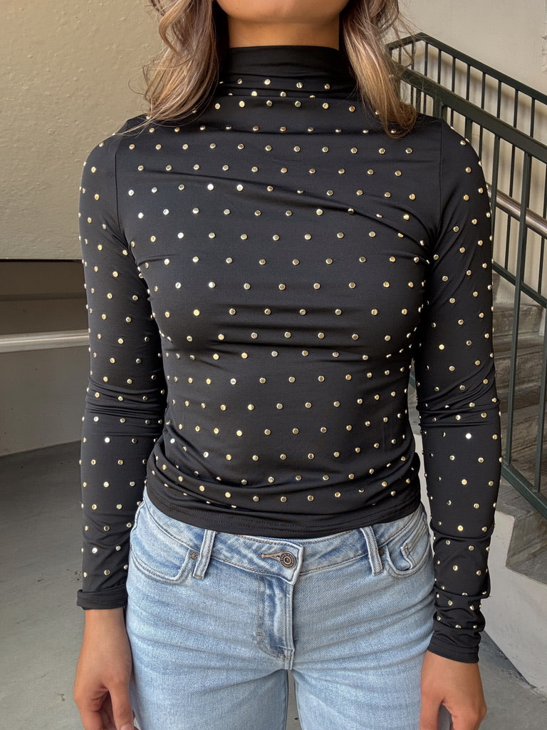 Metallic Applique Top