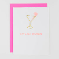 Just a Tini Bit Older - Birthday - Martini Paper Clip Card