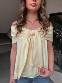 Bardot Bow Top - Yellow