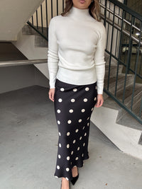 Polka Dot Midi Skirt