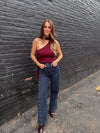 Stud Detail Denim Pants