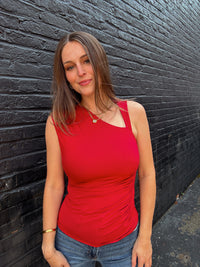 Mia Knit Top - Scarlet