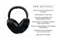 Chloe Velvet Earmuff: Olive
