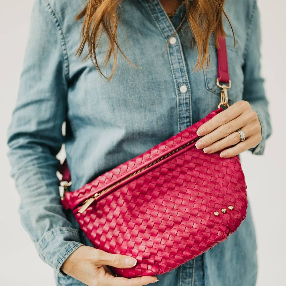 Westlyn Woven Bum Bag - Fuchsia