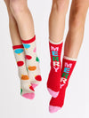 ORNAMENT SOCKS,IVORY