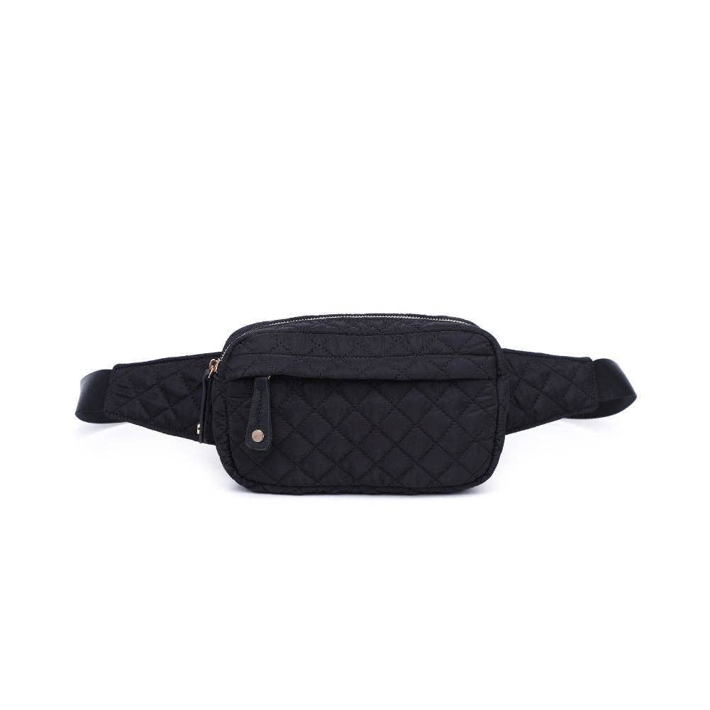 Teo Quilted Nylon Fanny Pack Belt Bag: Rose