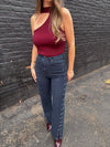 Stud Detail Denim Pants