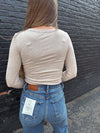 Z Supply Second Skin Scoop Neck Top - Oatmeal Heather