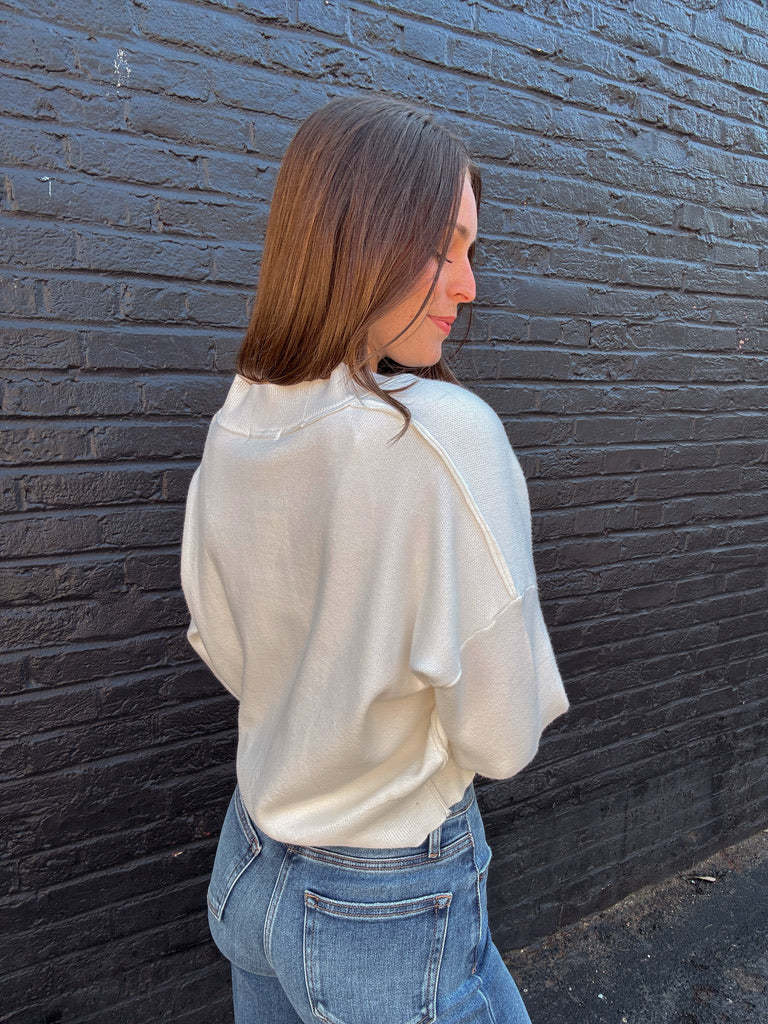V-Neck Cardigan - Ivory