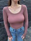 Z Supply Second Skin Scoop Neck Top - Sandalwood