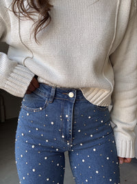 Bejeweled High Waisted Jeans
