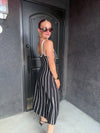 B/W Contrast Stripe Dress