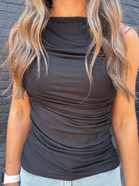 Elevated Ruched Detail Comfort Tank