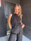 Gold Applique Top - Black
