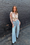 Daze Far Out High Rise Wide in Let's Dance Jean