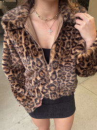 Cheetah Zip Up Jacket