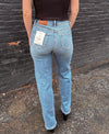 HIDDEN Tracey High Rise Straight Jean - Medium Dark