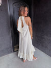 Luxurious Cream Maxi Dress