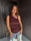 Mia Knit Top - Dark Brown