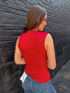 Mia Knit Top - Scarlet