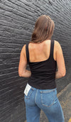 Paloma Button Top - Black