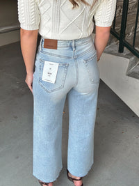 HIDDEN Nori High Rise Wide Pant - Light Blue