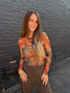 Sage The Label Heart Beats Mesh Top