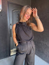 Gold Applique Top - Black
