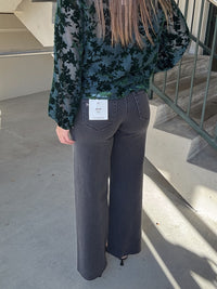 HIDDEN Nori Wide Leg Jean - Charcoal