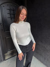 Lettuce Hem LS Top - Ivory