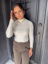 Sage The Label Elsewhere Mock Neck LS Knit Top